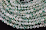 Light Moss Agate Round Beads 4mm Round Beads 6mm Round Beads 8mm Round Beads Green Gemstone High Polish Spheres 15.5" Strand