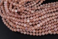 Natural Sunstone Beads Round- 8mm, 10mm, 12mm- Dark Color AAA Quality  Smooth Gemstone Beads