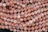 Natural Sunstone Beads Round- 8mm, 10mm, 12mm- Dark Color AAA Quality  Smooth Gemstone Beads