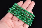 Green Jade 6mm Bracelet Stretchy String Bracelet Natural Gemstone Crystal Bracelets Pre-charged Handmade Jewelry Bracelet Crystal Bracelet