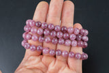 Bracelet Natural Lepidolite Bracelets 8mm Stackable Round Natural Gemstone Crystal Bracelets - Handmade Bracelet Crystal Bracelet