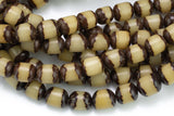 Natural Bodhi Seed Drum Full Strand- 15.5 Inch long Gemstone Beads- 10x13mm