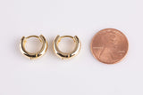 1 Pair Huggie Earring 14k Gold Plated 14mm