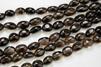 Natural Smokey Quartz beads, Smooth Nugget, Full Strand 15 inch Strand- High Polish