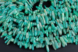 Natural Amazonite Freeform Drops Spike - 15" Strand  - Measuring 3-5mm x 10-20mm