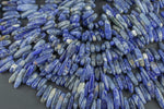 Natural Sodalite Jasper Freeform Drops Spike - 15" Strand  - Measuring 3-5mm x 10-20mm