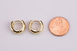 1 Pair Huggie Earring 14k Gold Plated 14mm