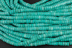 6mm Natural Magnesite Turquoise Heishi Beads Rondelle 15.5-16" Gemstone Beads