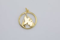 Dainty 24K Gold Plated Charms Element Charm Water Fire Earth Wind Charm for Bracelet Necklace Earring Supply add on Charm Elemental Charms