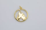 Dainty 24K Gold Plated Charms Element Charm Water Fire Earth Wind Charm for Bracelet Necklace Earring Supply add on Charm Elemental Charms