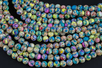 Mosaic Jasper Smooth Round Beads 4mm 6mm 8mm 10mm Aka Snake Skin Jasper Terra Jasper 15.5" Strand