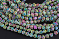 Mosaic Jasper Smooth Round Beads 4mm 6mm 8mm 10mm Aka Snake Skin Jasper Terra Jasper 15.5" Strand