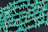 Natural Amazonite Freeform Drops Spike - 15" Strand  - Measuring 3-5mm x 10-20mm