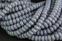 8mm Crystal Roundel Barrel Beads Gray about 16.5"