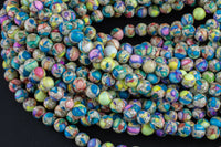 Mosaic Jasper Smooth Round Beads 4mm 6mm 8mm 10mm Aka Snake Skin Jasper Terra Jasper 15.5" Strand