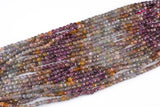 Natural Multi Color Sapphire Faceted Cube Beads Size 4-5mm 15.5" Strand