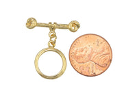 1 Set 18k Toggle Clasp - 15mm
