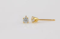 Gold Filled CZ Earring Stud- 14/20 Gold Filled- USA Product 3x13mm