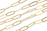 Gold Filled Flat Paper Clip Chain 4x11mm links- Wholesale, USA Made, Chain by foot- Paper Clip Chain