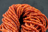 6mm Carnelian Jade Faceted Beads Roundel Full Strand 15.5 inch Strand