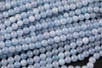 8mm Aquamarine Quartz Beads Blue Aquamarine Crystal Full Strand 15.5 inch Strand