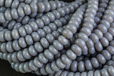 8mm Crystal Roundel Barrel Beads Gray about 16.5"