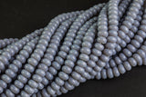 8mm Crystal Roundel Barrel Beads Gray about 16.5"
