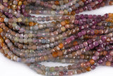 Natural Multi Color Sapphire Faceted Cube Beads Size 4-5mm 15.5" Strand