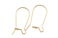 Small Gold Filled Kidney Earring Wire 16mm - 14/20 Gold Filled- USA Product- 4 Pieces- small