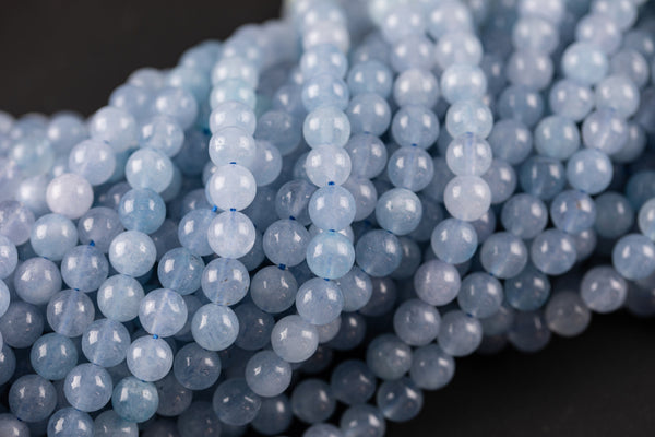 8mm Aquamarine Quartz Beads Blue Aquamarine Crystal Full Strand 15.5 inch Strand