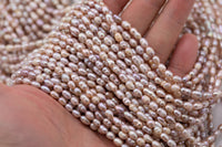 Natural Freshwater Pearl Light Peacock Potato Pearls 5x6mm