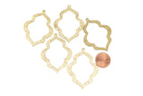 Brass earrings-Earring copper accessories-Brass earring charms-Earring connector-Brass jewelry- Marquee shape earrings- 38X48mm- ss01
