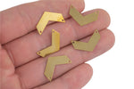 Raw brass connector -Brass charms-Chevron shape earrings-earring pendant-Geoometrical shape findings supply-14x20MM- ss01