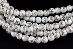 12mm Ceramic Smooth Round- Longevity -15 inches per strand- Porcelain