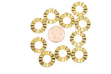Brass earrings-Earring copper accessories-Earring connector-Brass -Earring pendant-Brass jewelry- Wavy Circle shape earrings -18MM- ss01