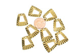 Brass earrings-Earring copper accessories-Earring Charm -Brass -Earring pendant-Brass jewelry- Wavy Trapazoid earrings -18x21MM- ss01