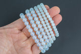 Opalite Quartz Round Size 6mm and 8mm- Handmade In USA- approx. 7" Bracelet Crystal Bracelet