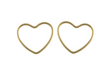 Heart Gold Plated and Gunmetal Plated  -High Quality-Perfect for Earrings- Nice and Light- 2 pieces