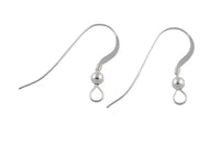 Sterling Silver Simple Perfect Sized Earring Wire Earwire Fishhook Ear Wire Fish Hook 25mm - Sterling Silver 925- 2 Pairs per Order