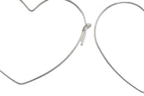 925 Sterling Silver Heart Hoops- USA Product-30mm- 2 pieces per order- 1 pairs