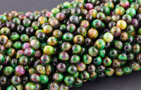 Multi watermelon tiger's eye beads tiger eye. 4mm 6mm 8mm 10mm 12mm round bead green red multi color Great quality full strand 15.5