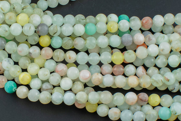Natural Light Blue Opal Jade, High Quality in Matte Round-Full Strand 15.5 inch Strand AAA Quality- 8mm Smooth Gemstone Beads