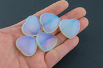 1 Pc Opalite Quartz Heart Hearts Healing Stone - Size approximately 30x30mm / 1" x 1"