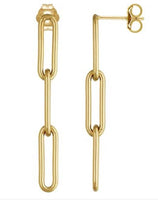 14kt Gold Filled Paper Clip Stud Earring- USA made- 14/20 stamped for Authenticity- 1 pair per order