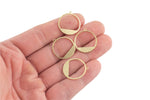 Brass earrings-Earring copper accessories-Earring connector-Brass earring charms-Earring pendant-Brass jewelry-Circle earrings-20mm