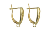 Brass ear hook-Earring copper accessories-Earring connector-Brass earring charms-Earring pendant-Brass -Lever Back earrings-11x19mm