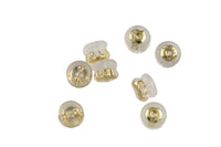 Earring backs rubber, Gold earring backs for studs, Basic Jewelry Supplies, Earring Stoppers, 14K Polished Gold
