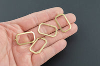 Brass earrings-Earring copper accessories-Earring pendant-Brass earring charms-Earring connector-Brass jewelry-Rectangle shape -17x28mm