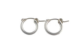 Sterling Silver- Euro Hoops- 925 Sterling- 13mm- 2 pcs per order