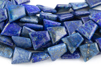 Natural Lapis Lazuli- Fan Shaped- Loose Beads- 16mm